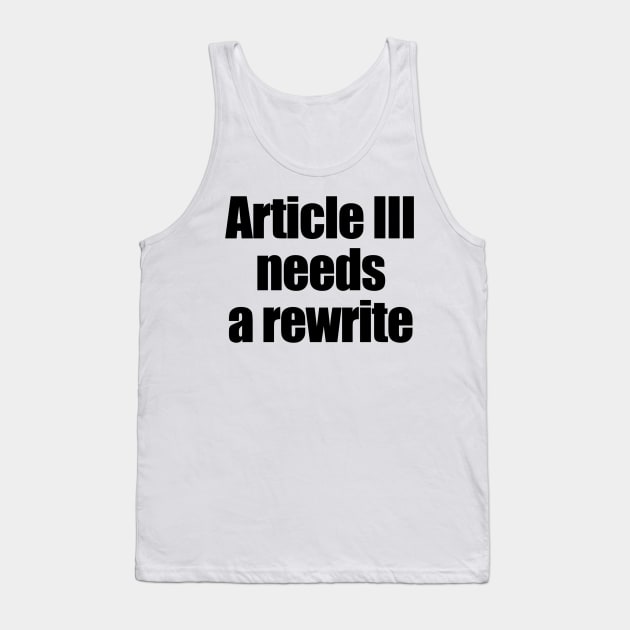 Article III Tank Top by Swift Art